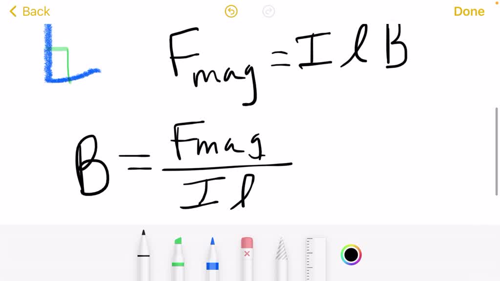 A wire carries a 10.0 A current at an angle $90.0^{\circ}$ from the direction of a magnetic field. If the magnitude of the magnetic force on a 5.00 m length of the wire is $15.0 \mathrm{N}$, what is the strength of the magnetic field?