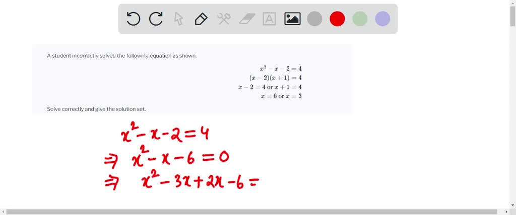 The students were asked to solve by using the quadratic formula. Find ...