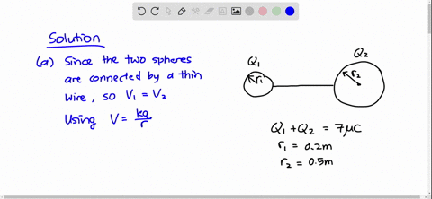 two-conducting-spheres-with-diameters-of-0400-mathrmm-and-100-mathrmm-are-separated-by-a-distance--3
