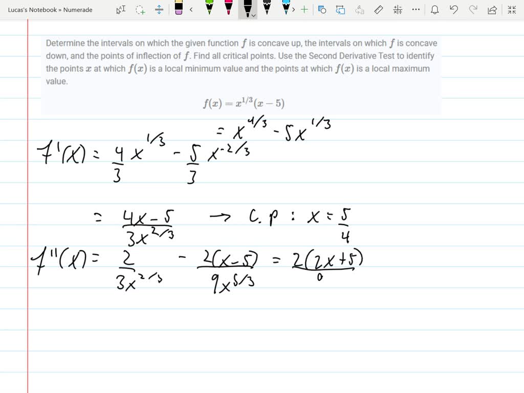 Solved Determine The Intervals On Which The Given Function F Is Concave Up The Intervals On