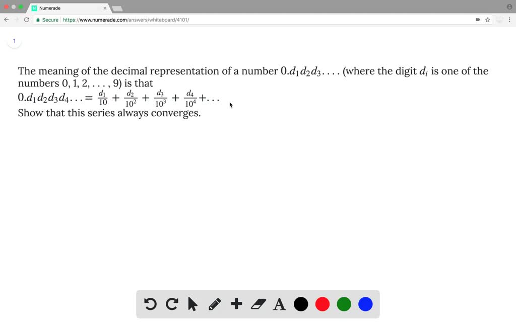 SOLVED The Meaning Of The Decimal Representation Of A Number 0 d1d2d3