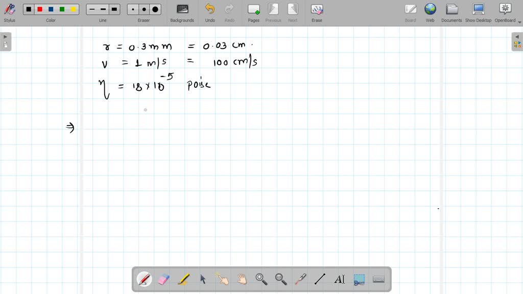 SOLVED: A rain drop of radius 0.3 mm falls through air with a terminal ...