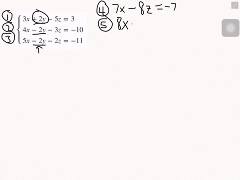 solve-each-system-leftbeginarrayl-3-x2-y-5-z3-4-x-2-y-3-z-10-5-x-2-y-2-z-11-endarrayright