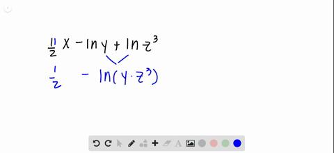 write-the-following-expression-as-a-single-logarithm-frac12-ln-x-ln-yln-z3