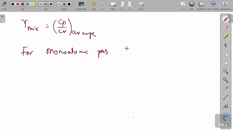 if-one-mole-of-a-monoatomic-gas-gamma5-3-is-mixed-with-one-mole-of-a-diatomic-gas-gamma7-5-what-is-t
