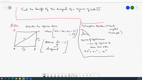 what-is-the-length-of-the-diagonal-of-a-square-of-side-length-sqrt2-3