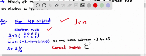 which-of-the-following-sets-of-quantum-numbers-is-correct-for-an-electron-in-4-f-orbital-a-mathrmn4-