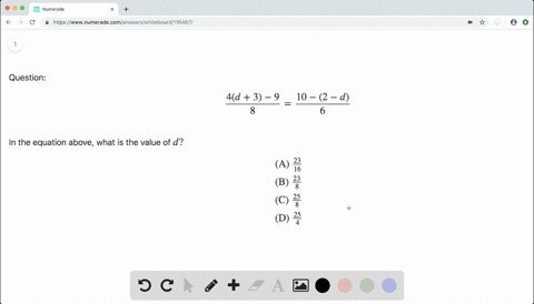 frac4d3-98frac10-2-d6-in-the-equation-above-what-is-the-value-of-d-beginarrayltext-a-frac2316-text-b
