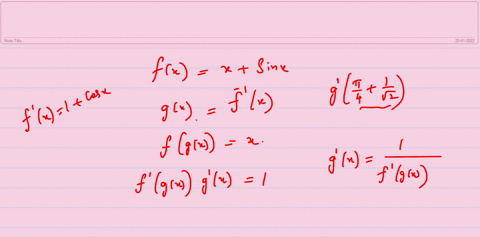 beginaligned-fxxsin-x-gprimexfrac11cos-x-text-put-xpi-4-gprimeleftfracpi4frac1sqrt2rightfracsqrt21sq
