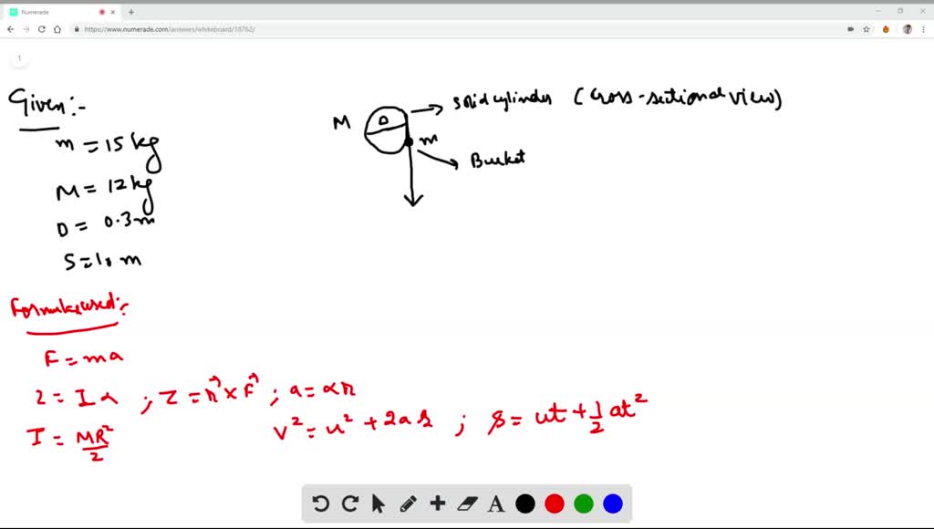 SOLVEDA 15.0 kg bucket of water is suspended by a very light rope