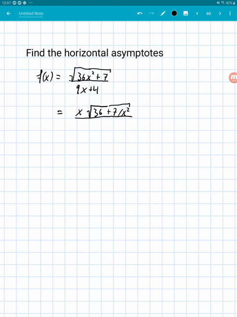 find-the-horizontal-asymptotes-fxfracsqrt36-x279-x4