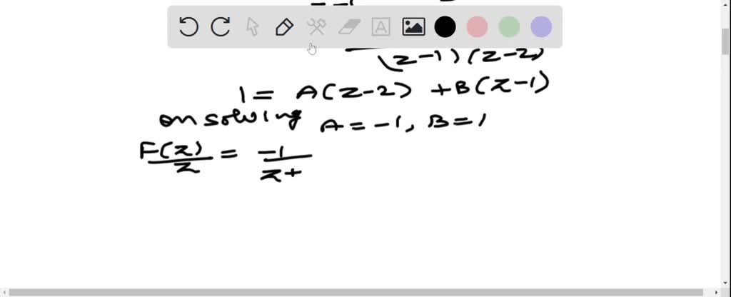 SOLVED:Determine the inverse z-transform of F(z)=(z)/(z^2-3 z+2) Since ...