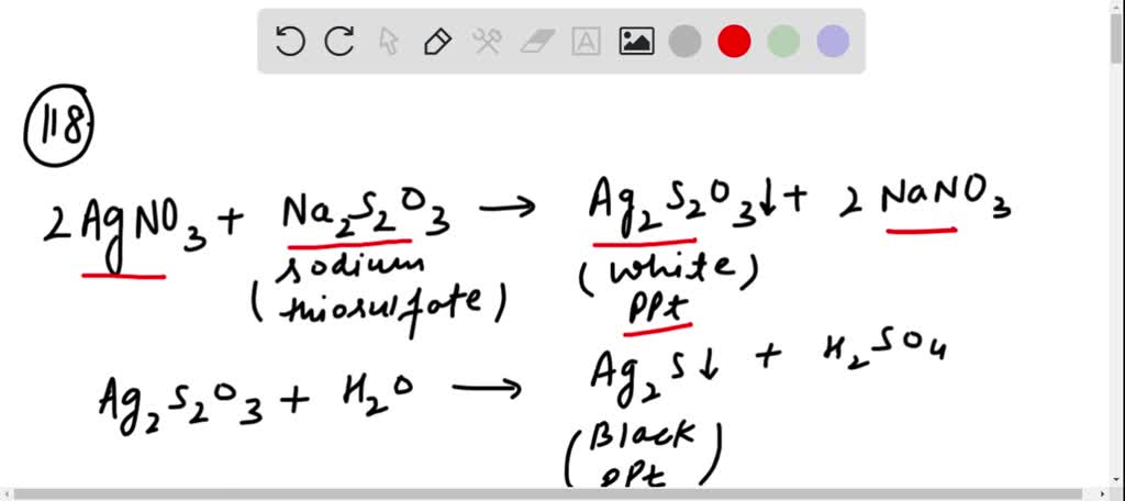 Solved The Black Compound Formed During The Reaction Between Sodium Thiosulphate And Silver