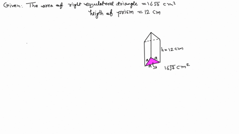 the-area-of-the-base-of-a-right-equilateral-triangular-prism-is-16-sqrt3-mathrmcm2-if-the-height-of-
