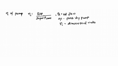 the-efficiency-eta-of-a-pump-is-defined-as-the-dimensionless-ratio-of-the-power-developed-by-the-flo