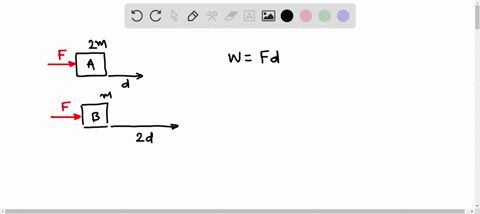 equal-forces-are-used-to-move-blocks-a-and-b-across-the-floor-block-a-has-twice-the-mass-of-block-ma