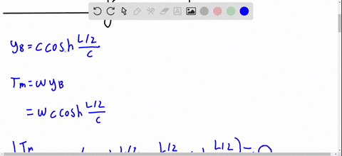 a-cable-with-a-weight-per-unit-length-of-w-is-suspended-between-two-points-at-the-same-elevation-tha