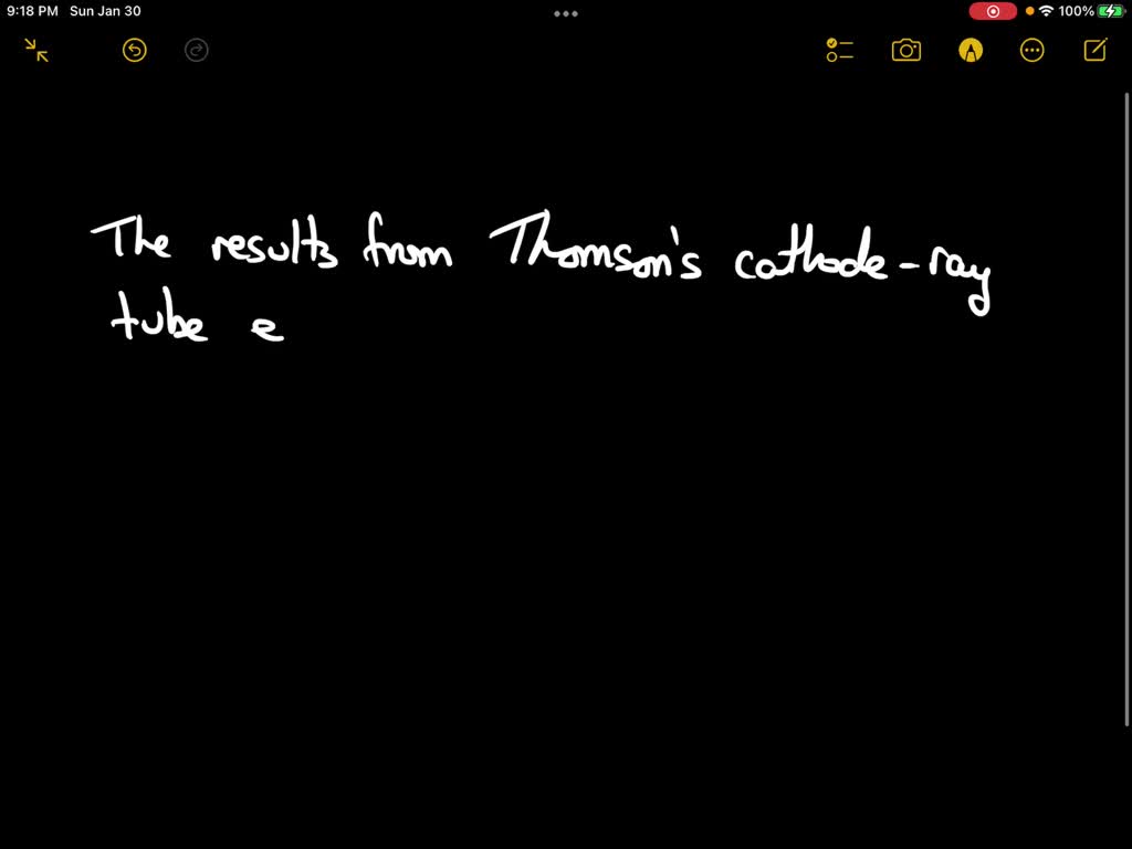 solved-the-results-from-thomson-s-cathode-ray-tube-experiment-led-to