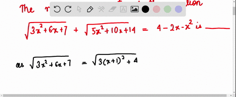the-number-of-roots-of-the-equation-sqrt3-x26-x7sqrt5-x210-x144-2-x-x2-is-a-4-b-3-c-2-d-1
