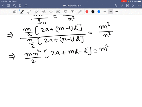 if-the-ratio-of-the-sum-of-m-term-and-n-terms-of-an-ap-be-m2-n2-prove-that-the-ratio-of-its-m-th-and