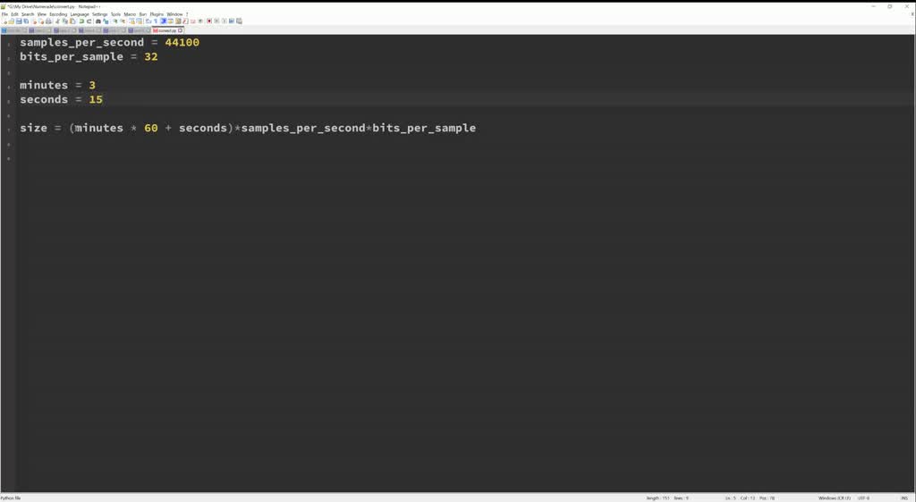 SOLVED:Write and test a Python script that given a number of minutes ...