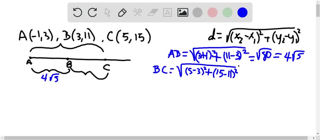 SOLVED:Distance Formula In these exercises we use the Distance Formula ...