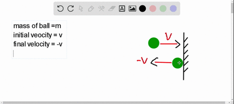 a-ball-of-mass-m-traveling-horizontally-with-velocity-mathbfv-strikes-a-massive-vertical-wall-and-re