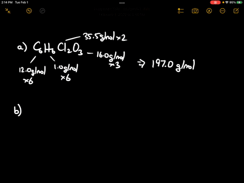 what-are-the-molecular-weights-of-the-following-herbicides-a-mathrmc_6-mathrmh_6-mathrmcl_2-mathrmo_