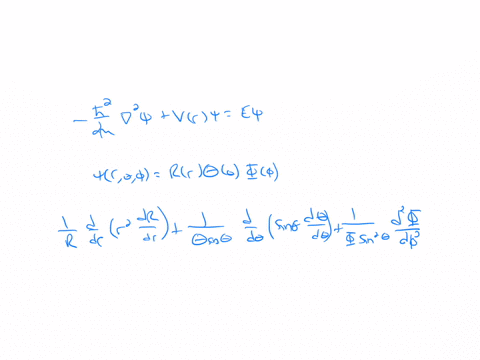 separate-the-time-independent-schrodinger-equation-322-in-spherical-coordinates-assuming-that-vvr-is