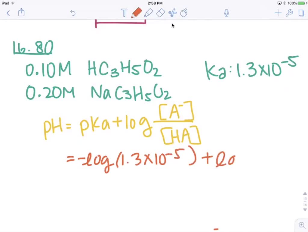 Solved: What Is The Ph Of A Buffer Solution That Is 0.10 M Propionic 