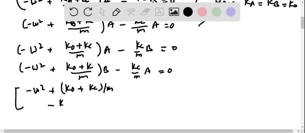 SOLVED:Two Objects, A And B, Each Of Mass M, Are Connected By Springs ...