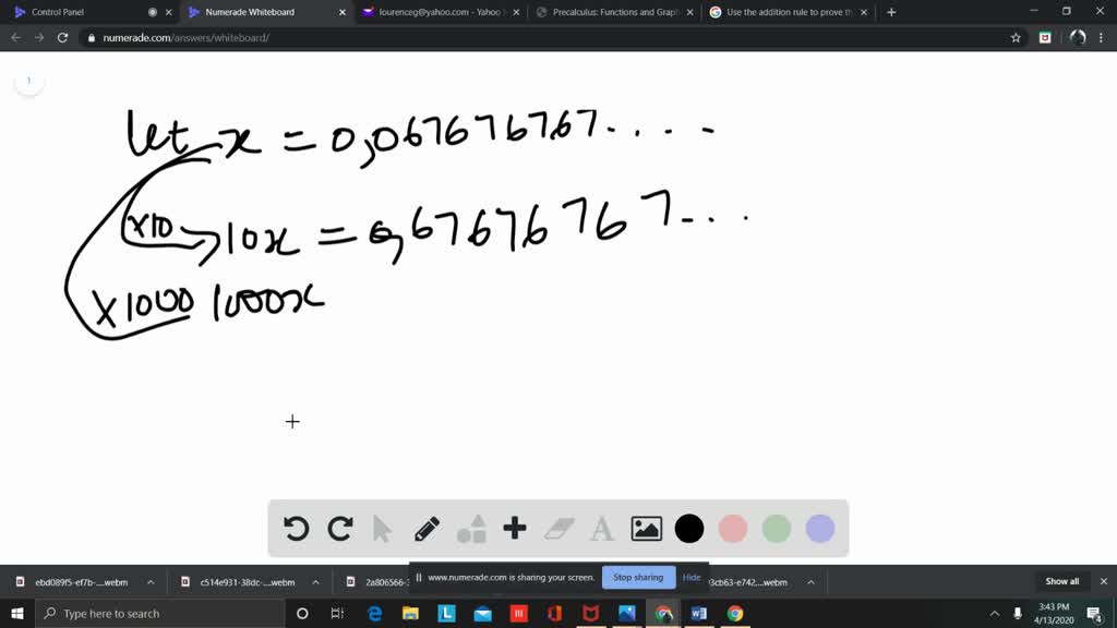 SOLVED:Convert 0.0676767 …to a fraction.
