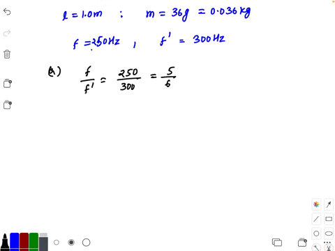 a-wire-fixed-at-both-ends-is-10-mathrmm-long-and-has-a-mass-of-36-mathrmg-one-of-its-oscillation-fre