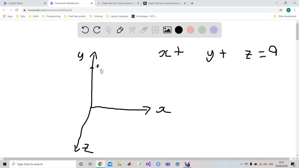 SOLVED: Graph the first-octant portion of each plane. x+y+z=9 | Numerade