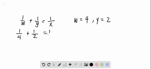 Solved Find X In Each Formula Given That Y 2 Z 3 And W 4 Frac 1 W Frac 1 X Frac 1 Y