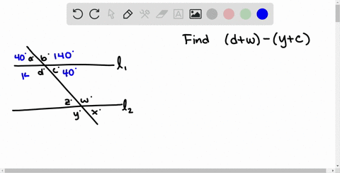 in-the-diagram-ell_1-is-parallel-to-ell_2-the-measure-of-angle-a-is-40-degrees-what-is-the-sum-of-th