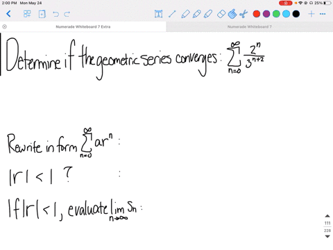 determine-whether-the-geometric-series-converges-or-diverges-if-it-converges-find-its-sum-sum_n0in-7