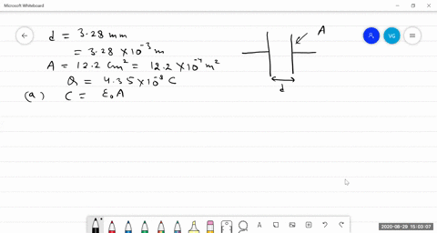 242-the-plates-of-a-parallel-plate-capacitor-are-328-mathrmmm-apart-and-each-has-an-area-of-122-math