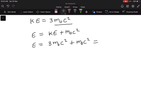 the-kinetic-energy-of-a-particle-of-rest-mass-m_0-is-equal-to-three-times-its-rest-energy-what-is-th