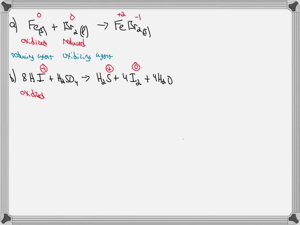 SOLVED:In Each Of These Reactions Assign Oxidation Numbers To All ...