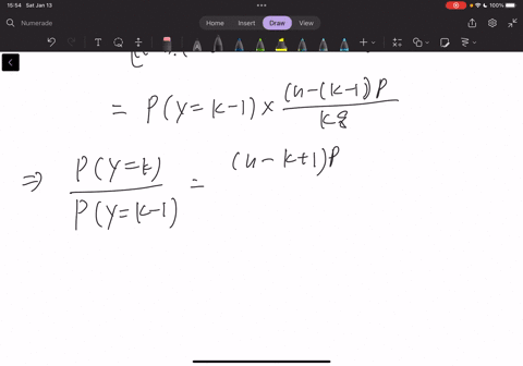 consider-the-binomial-distribution-with-n-trials-and-psp-a-show-that-fracpypy-1fracn-y1-py-q-for-y12
