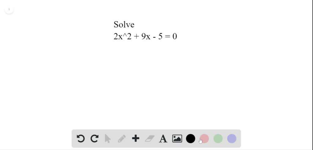 solved-solve-the-quadratic-equation-by-factoring-2-x-2-9-x-5-0