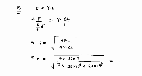 a-copper-wire-of-length-30-mathrmm-is-observed-to-stretch-by-21-mathrmmm-when-a-weight-of-120-mathrm