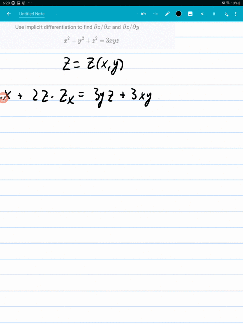 ⏩solved Use Implicit Differentiation To Find ∂z ∂x And ∂z ∂y… Numerade