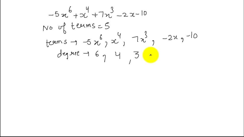 A How Many Terms Are There b What Is The Degree Of SolvedLib