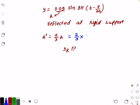 the-equation-of-a-plane-progressive-wave-is-y009-sin-8-pileftt-fracx20right-when-it-is-reflected-at-