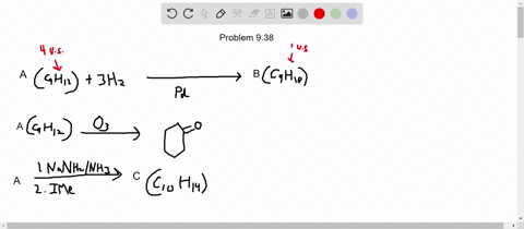 compound-aleftc_9-h_12right-absorbed-3-equivalents-of-h_2-on-catalytic-reduction-over-a-palladium-ca