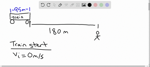 a-95-m-long-train-begins-uniform-acceleration-from-rest-the-front-of-the-train-has-a-speed-of-25-mat