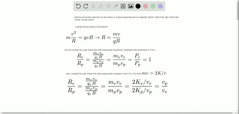 an-electron-and-a-proton-move-in-circular-orbits-in-a-plane-perpendicular-to-a-uniform-magnetic-fiel