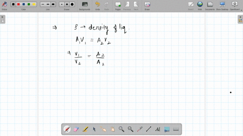 a-liquid-flows-through-a-horizontal-tube-as-shown-figure-the-velocities-of-the-liquid-in-the-two-sec